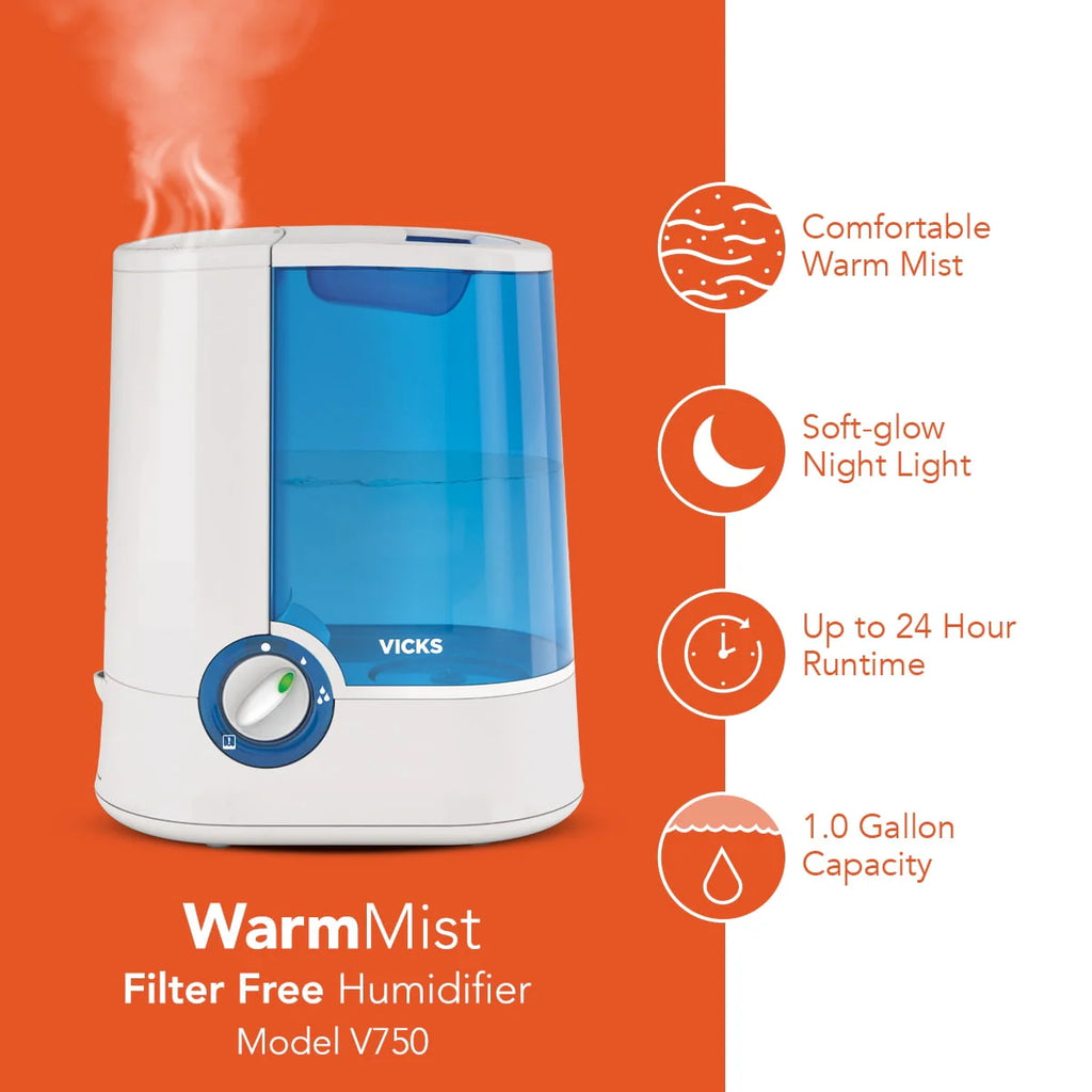 Blue Warm Mist Humidifier Y67647