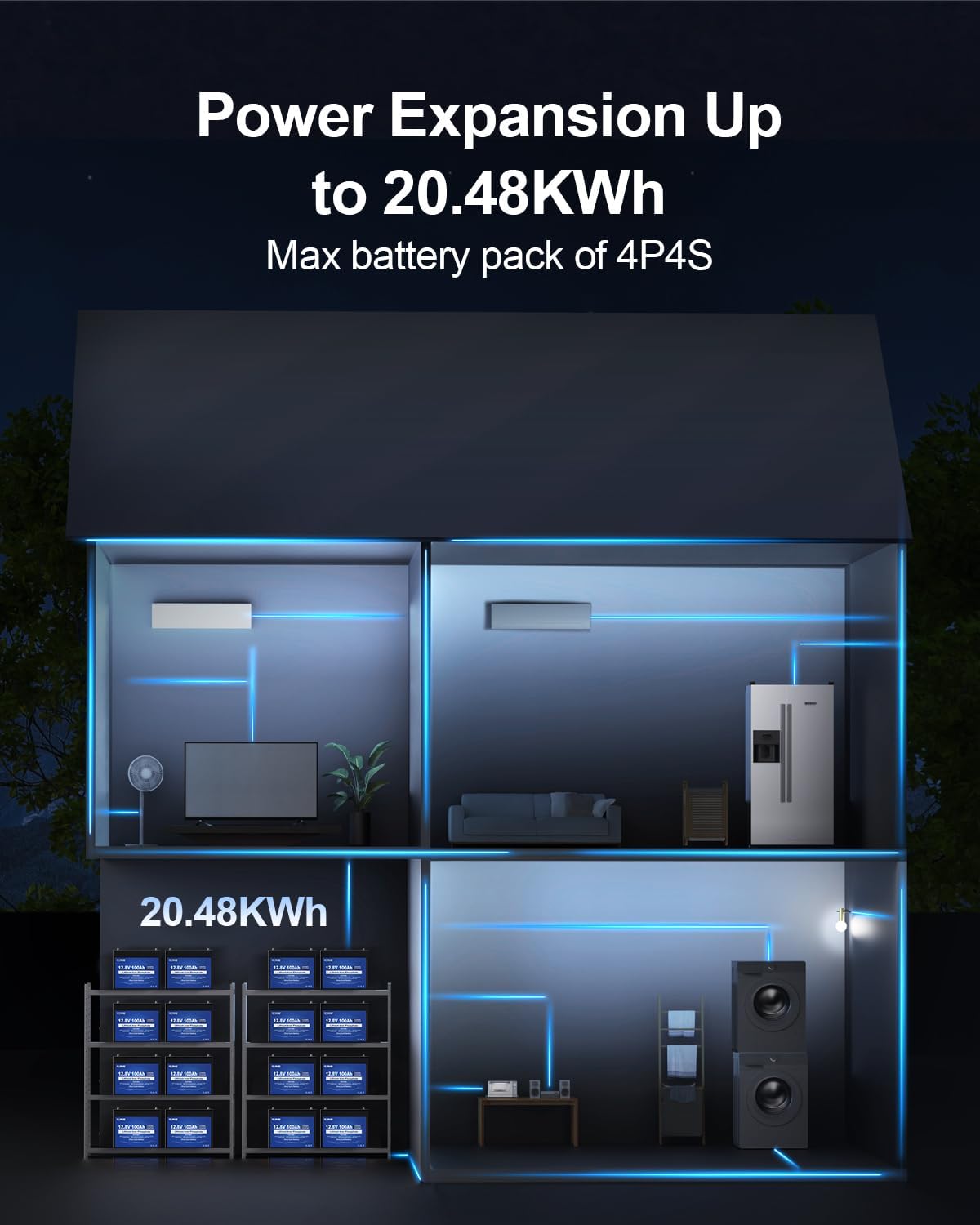 12V 100AH LiFePO4 Lithium Battery with 100A BMS I146