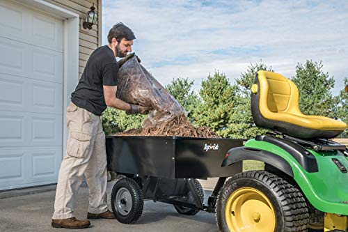 Black 750-Pound Max Utility Tow Behind Dump Cart L453125