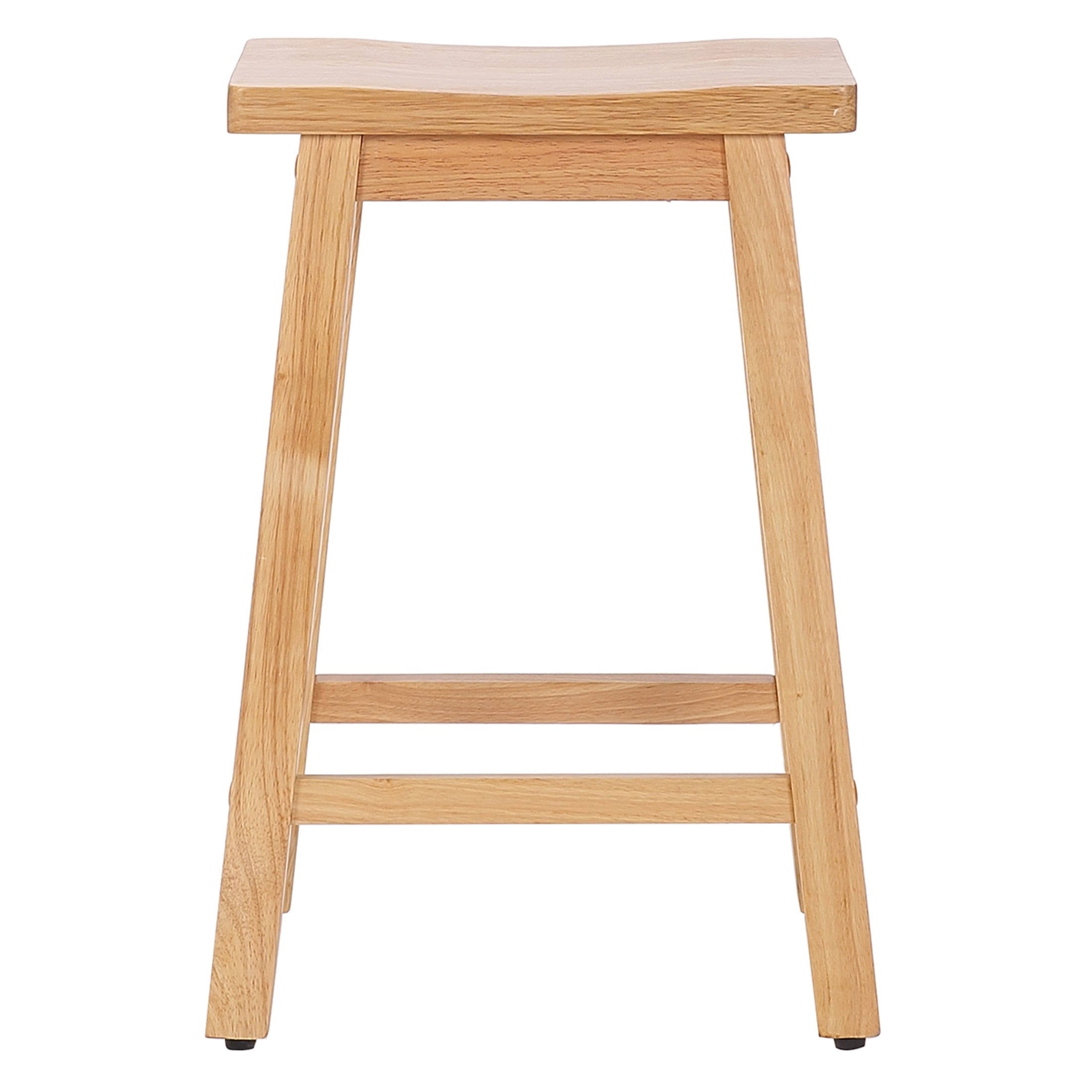 Solid Wood Saddle Counter Stool, Set of 2 V5964