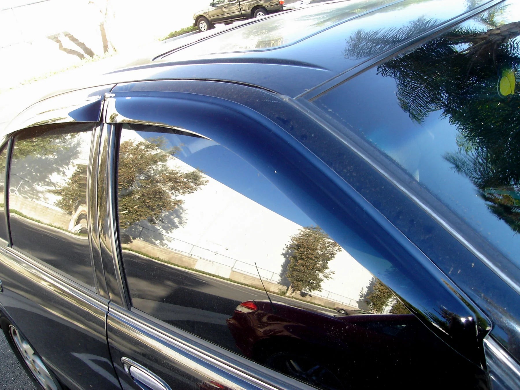 4 Pcs Dark Smoke Window Visor Deflector Rain Guard R584104