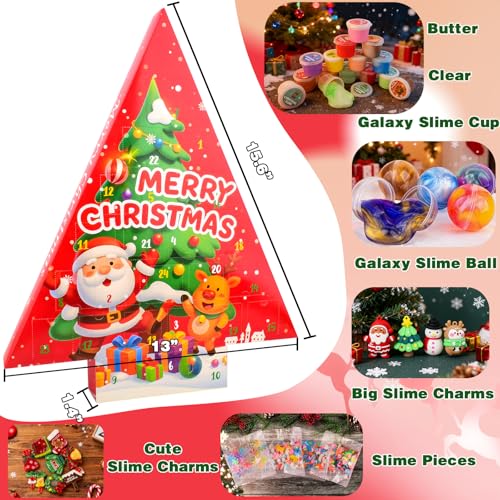 Christmas Slime Advent Calendar with 20 Slimes & Xmas Charms O249929