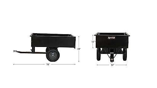 Black 750-Pound Max Utility Tow Behind Dump Cart L453125