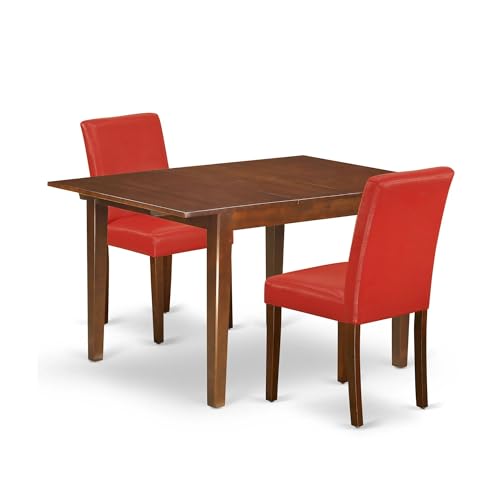 5 Piece Black Faux Leather Dining Room Set with Rectangle Table and Butterfly Leaf B64308