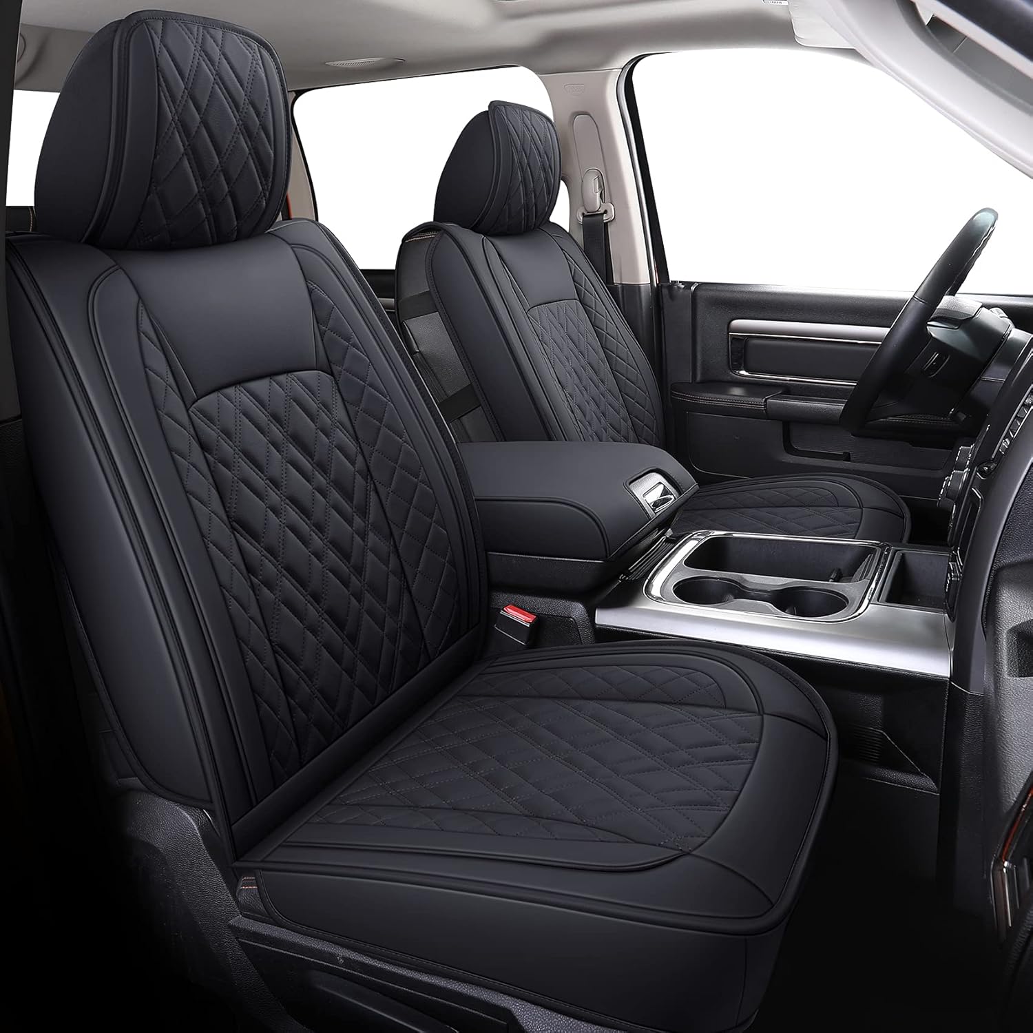 Ram 1500 Seat Covers Front and Back Faux Leather F4264