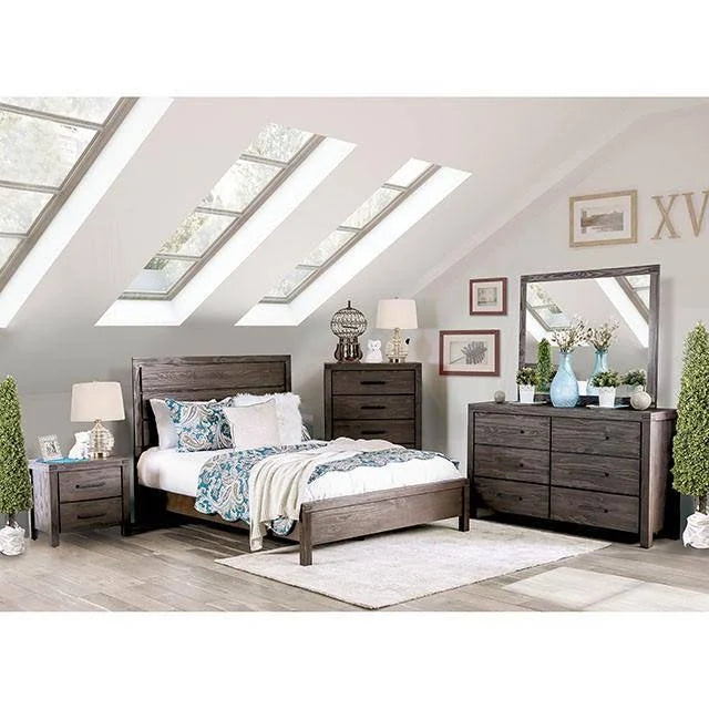 Rustic Brown King Bed O258195