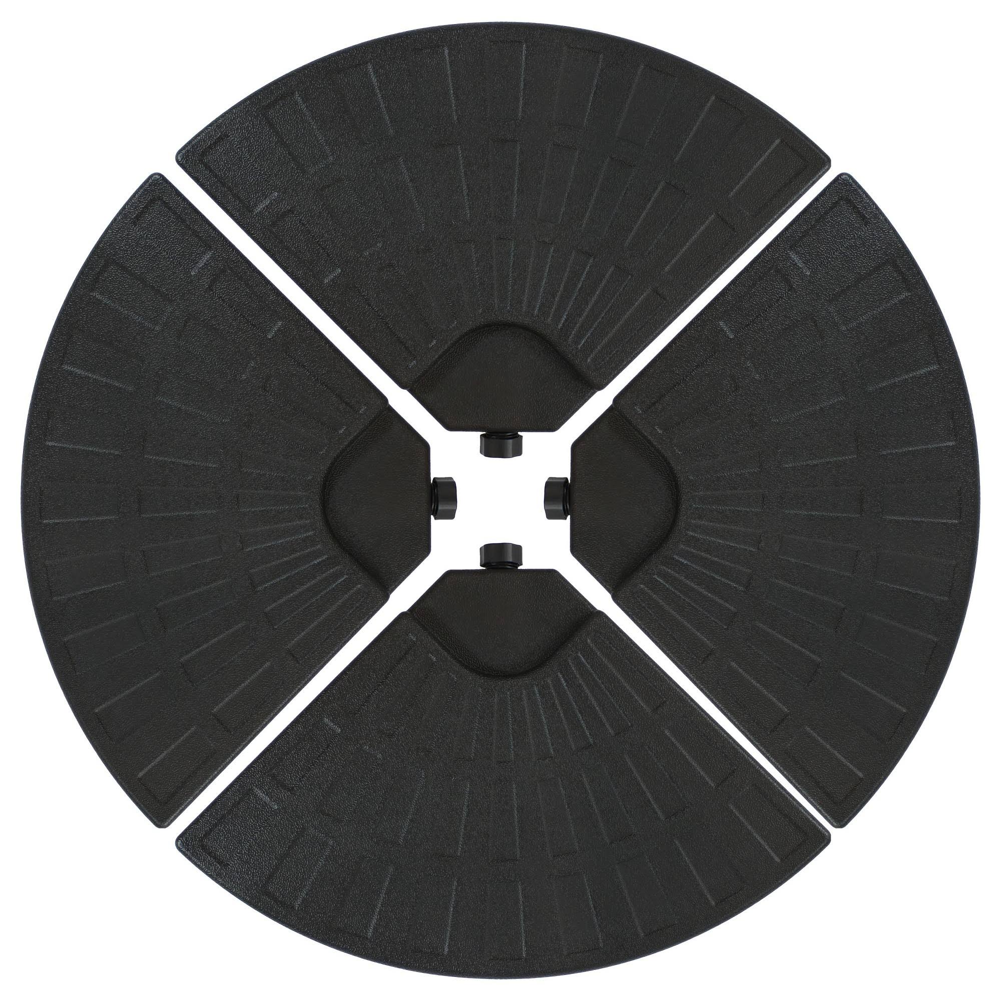 Black Cantilever Patio Umbrella Base Plate 4 Pk N377