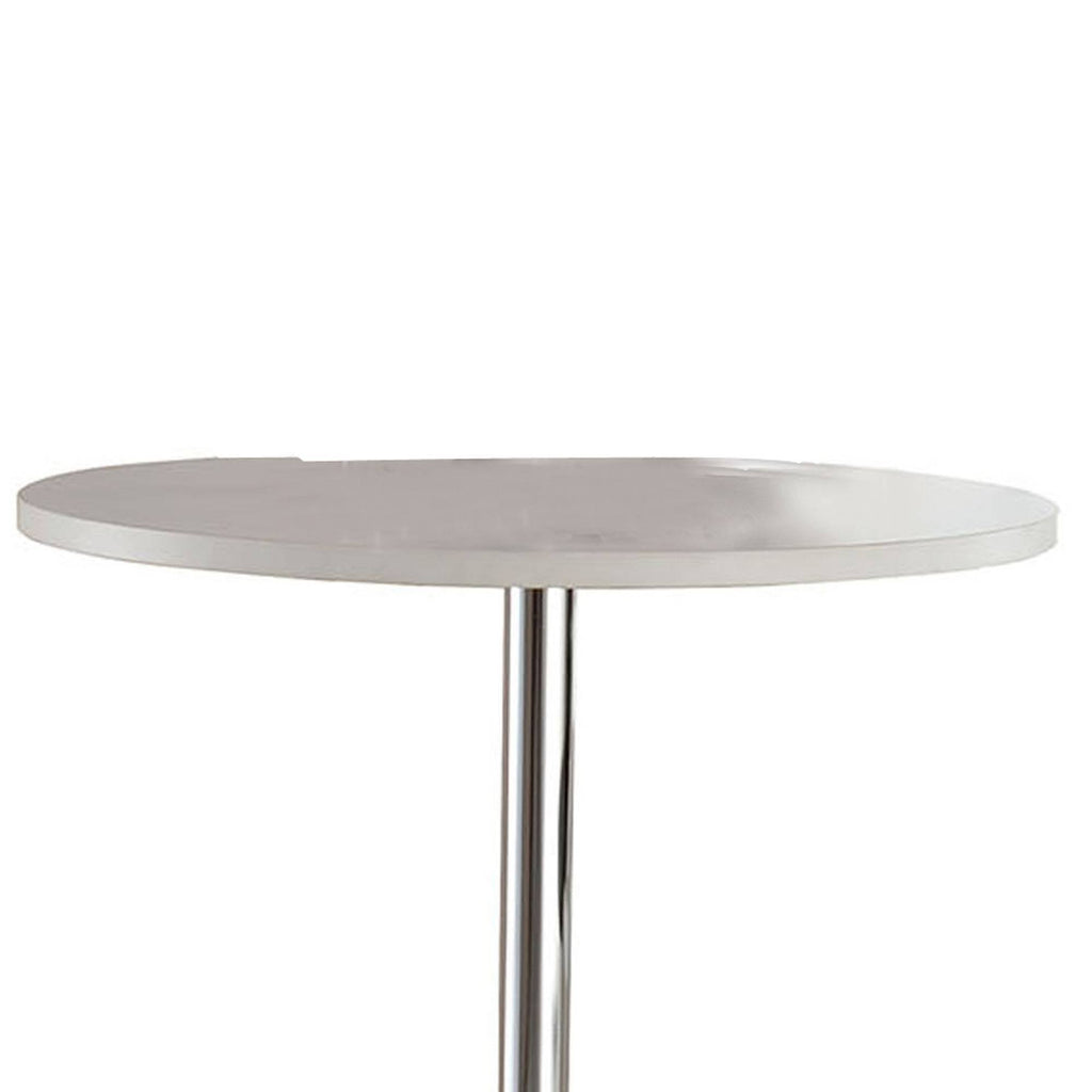 White Wood and Metal Bar Table S858