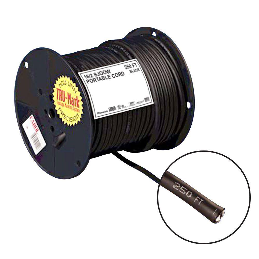 250 ft. 16/2 Black Portable Power Cord R3688