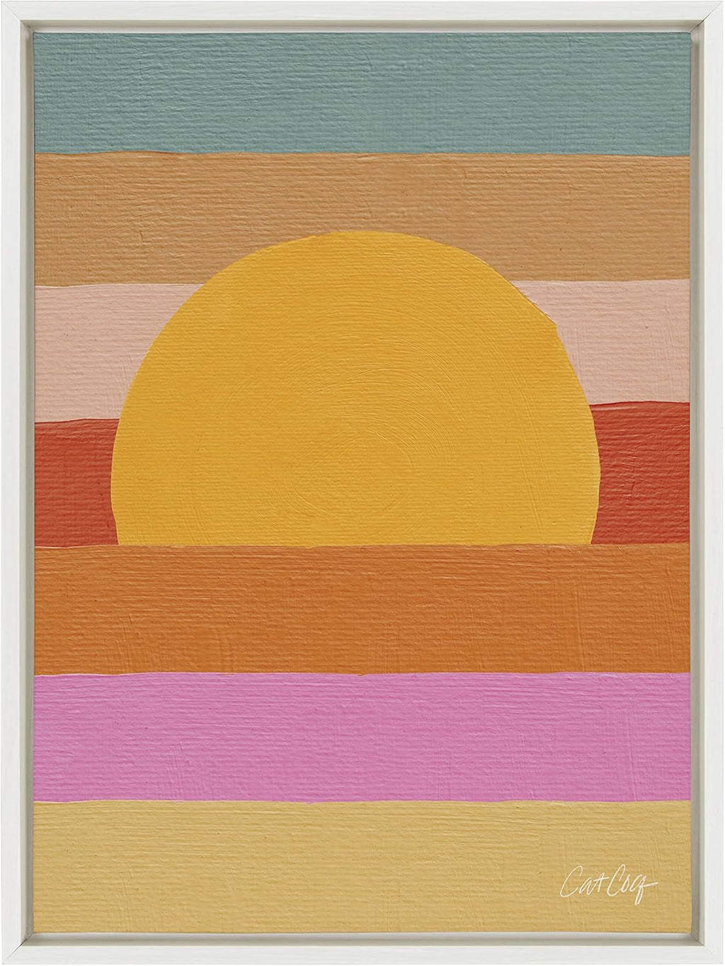 Framed Canvas Wall Art, 18x24 Natural D132