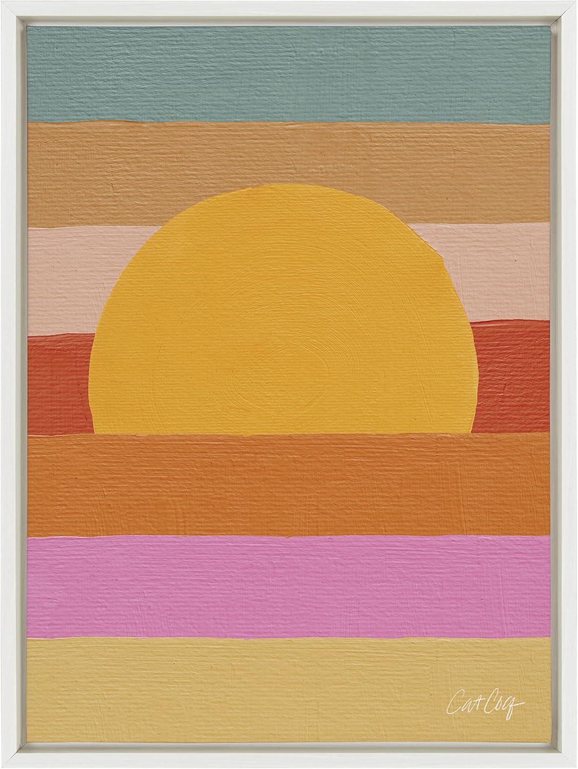 Framed Canvas Wall Art, 18x24 Natural D132