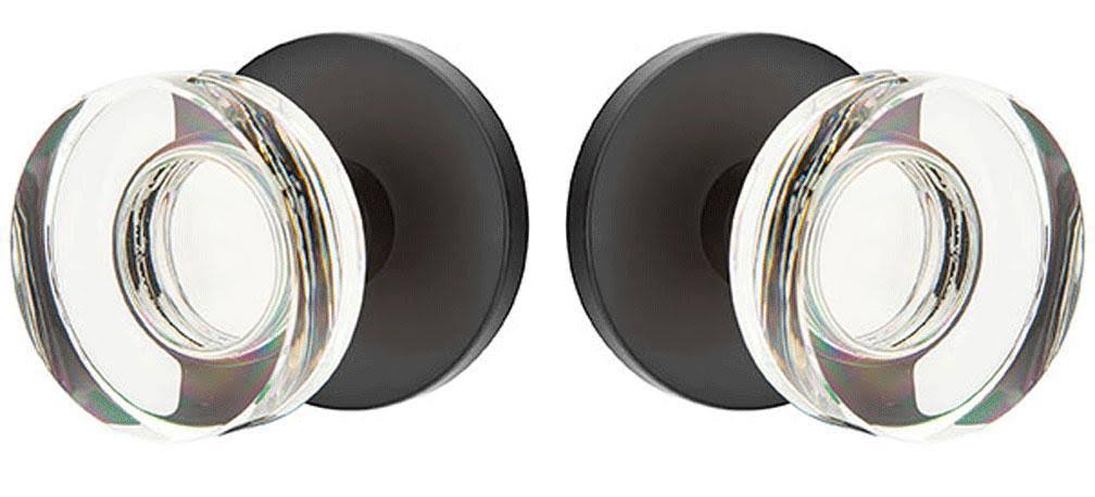 Satin Nickel Privacy Door Knobset with Crystal W280906