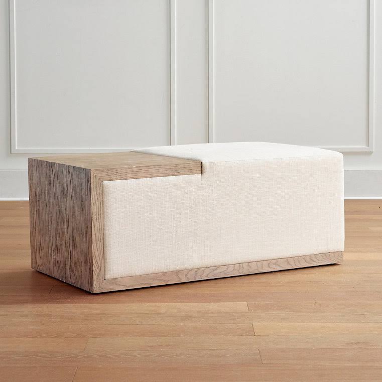 Natural Performance Linen Ottoman B772890