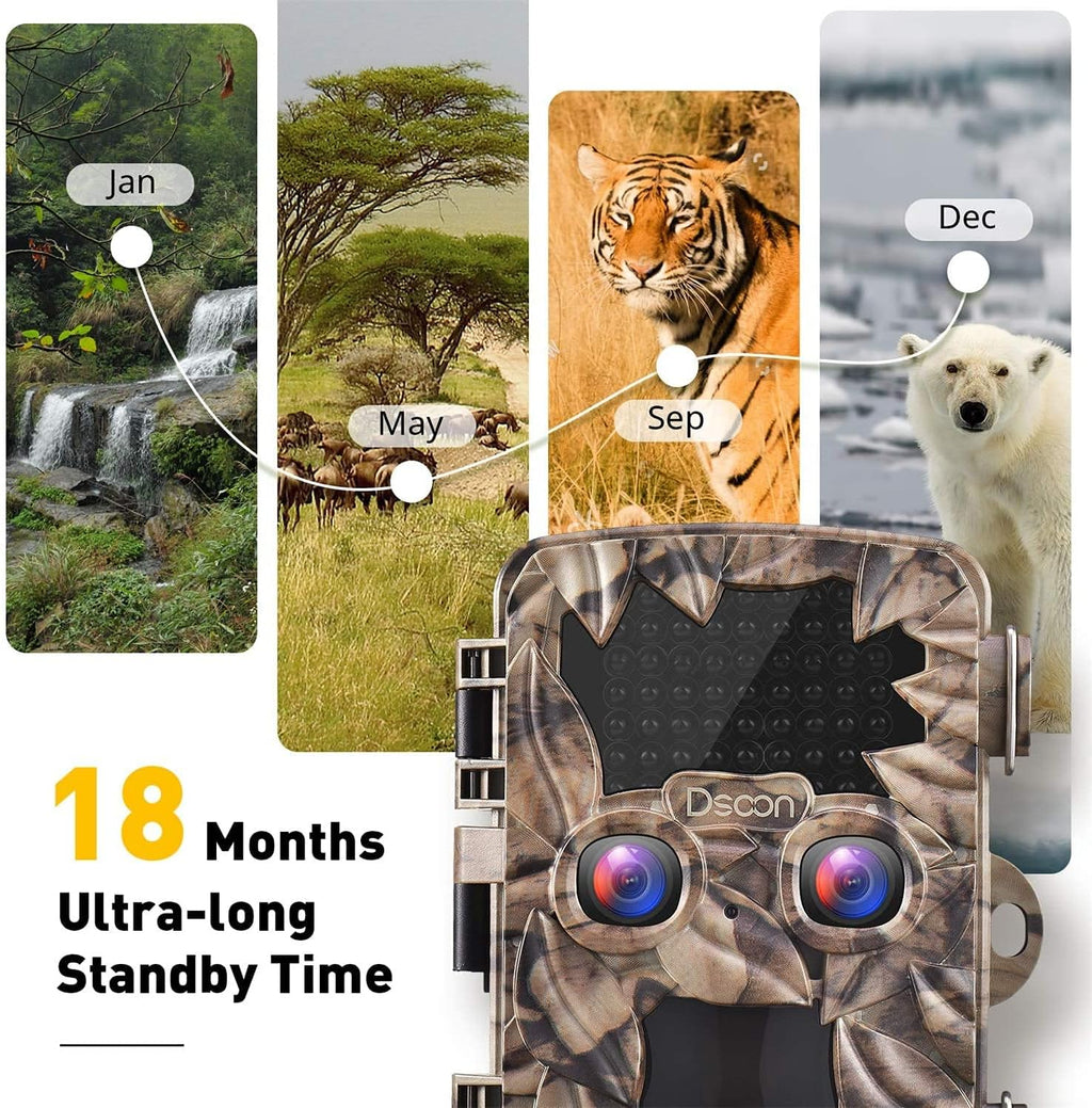 4K 20MP Dual Lens Trail Camera with Night Vision L949