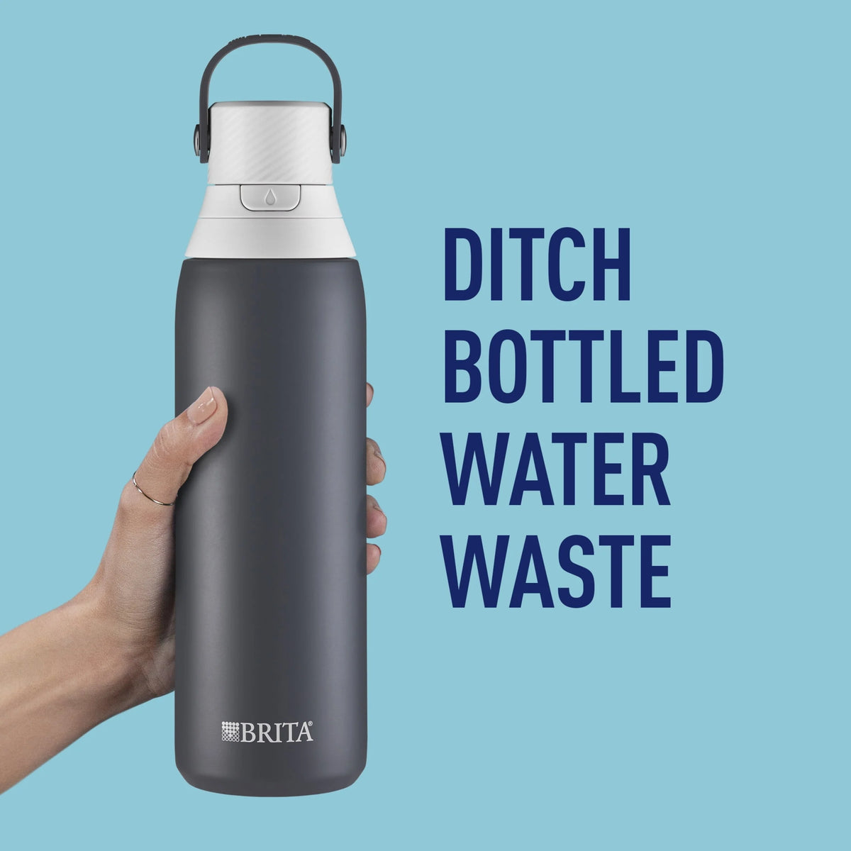 20 oz Stainless Steel Insulated Water Bottle with Straw W74875