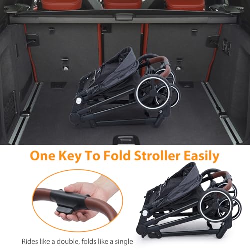 Light Gray Double Stroller E170