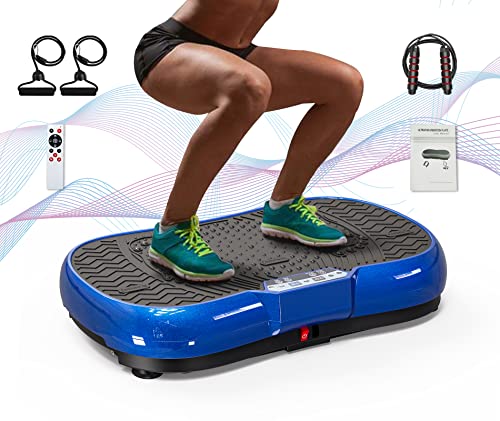 100-Speed Vibration Platform Exercise Machine with Bluetooth Speaker, Remote, Bands, 450 lbs Capacity P946508