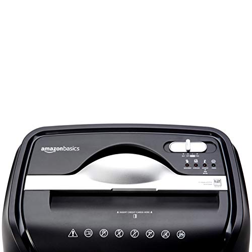 12 Sheet Cross Cut Paper Shredder with 4.8 Gallon Bin, Black G319526
