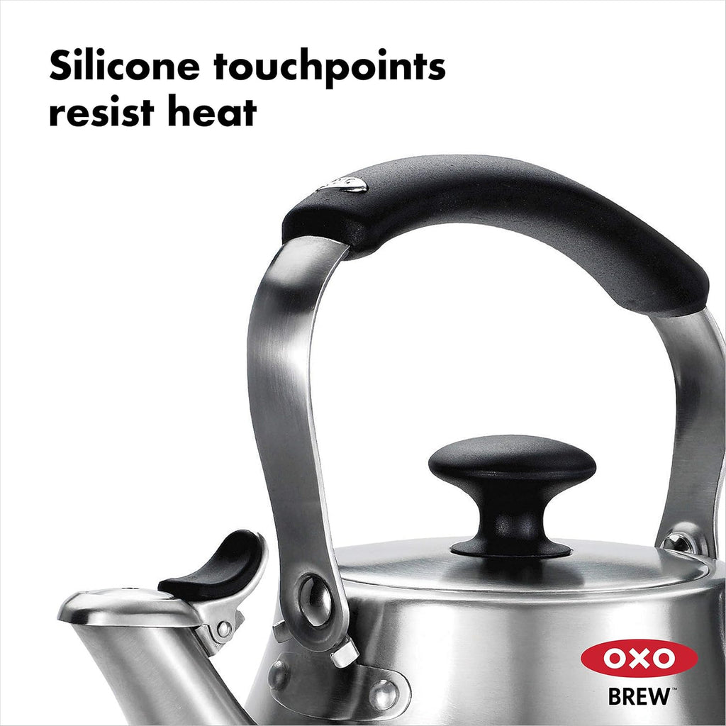 Brushed Stainless Steel Tea Kettle A199975