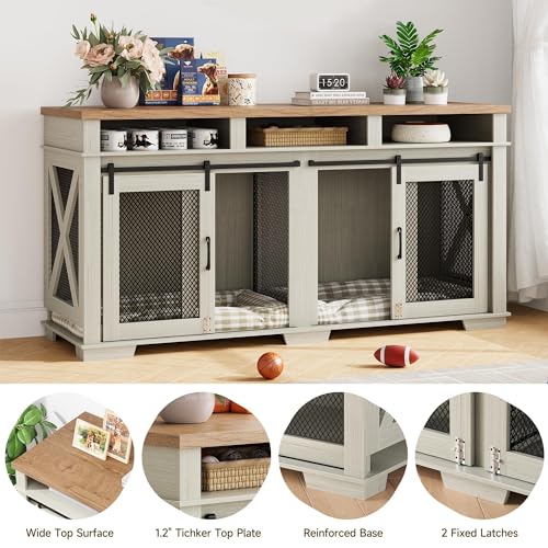 71" Dog Crate with 3 Storage Drawers & Removable Divider N237611