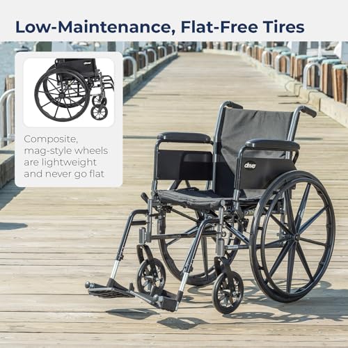 Light Weight Wheelchair with Flip Back Removable Arms, Swing Away Footrests, 20'' Seat W5963