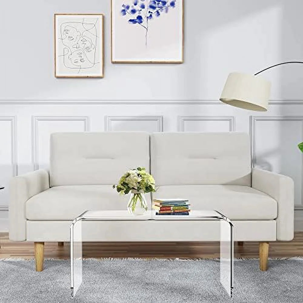 Acrylic Coffee Table with Waterfall Edges A79356