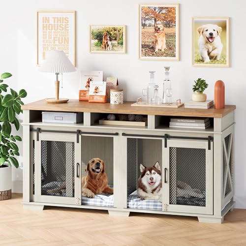 71" Dog Crate with 3 Storage Drawers & Removable Divider N237611