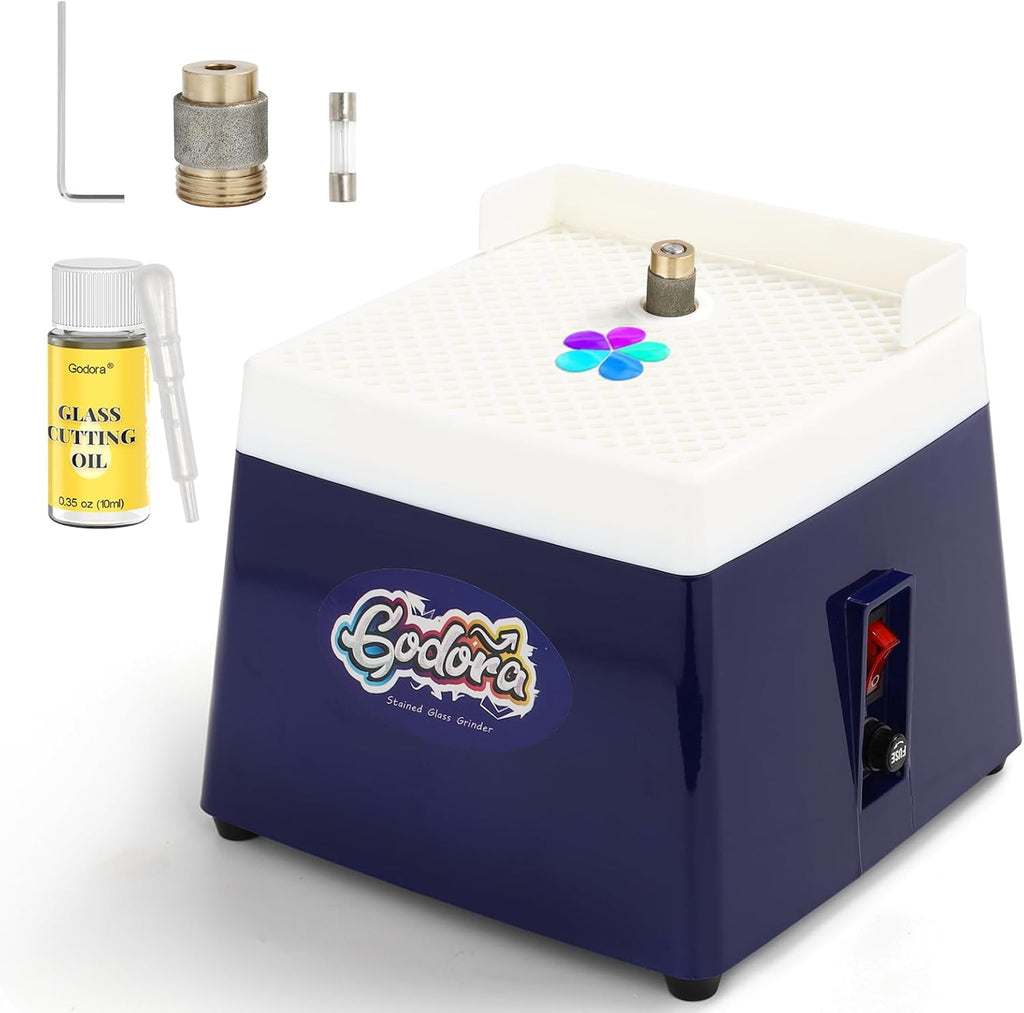 Mini Glass Grinder Machine with 5/8" & 1" Grinder Bits U943