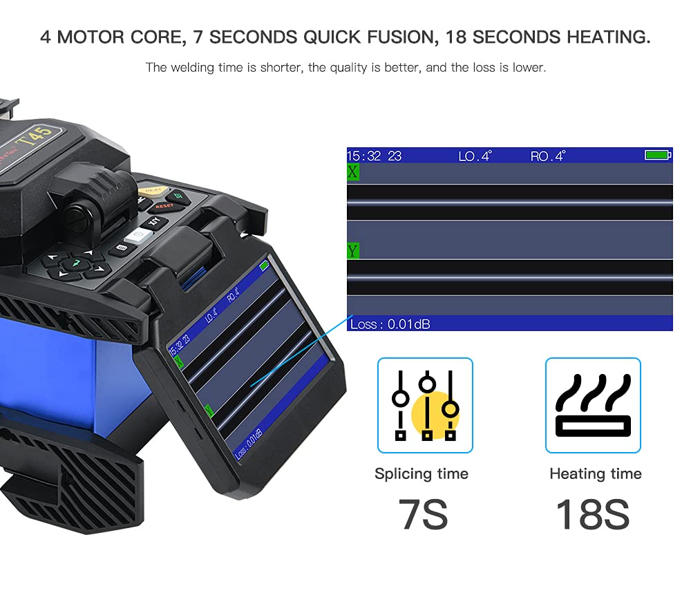Optical Fiber Fusion Splicer Core Alignment Splicing Machine with Fiber Cleaver N72245