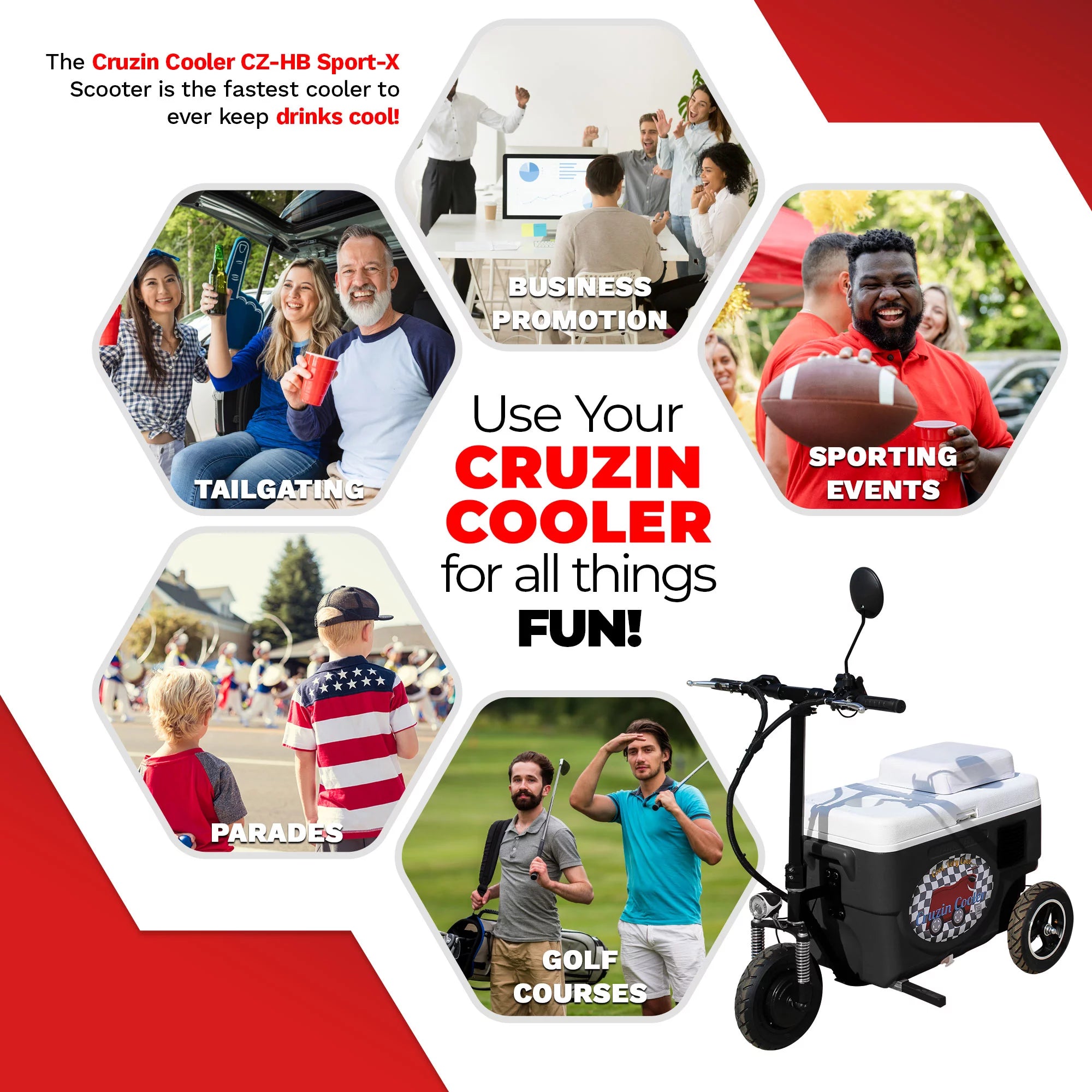 Motorized Ice Chest Scooter, 13 MPH Top Speed F82543