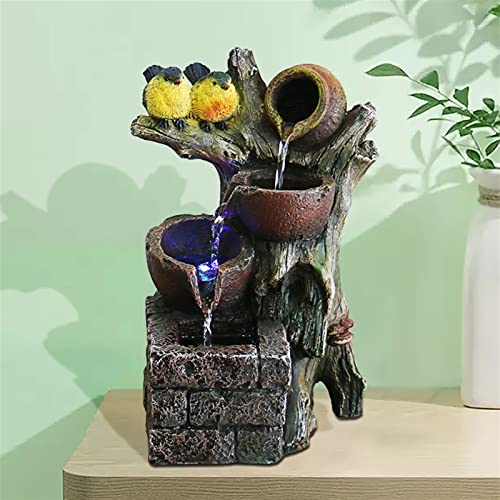 Desktop Fountain with Bird Resin O982168