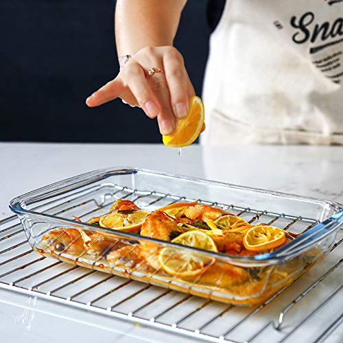 8-Piece Glass Baking Dish Set with Plastic Lids O83909