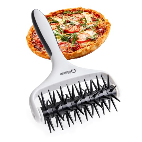 Stainless Steel Pizza Dough Docker Roller (21 x 14.5 cm, Spike Length 7 mm) Y14346