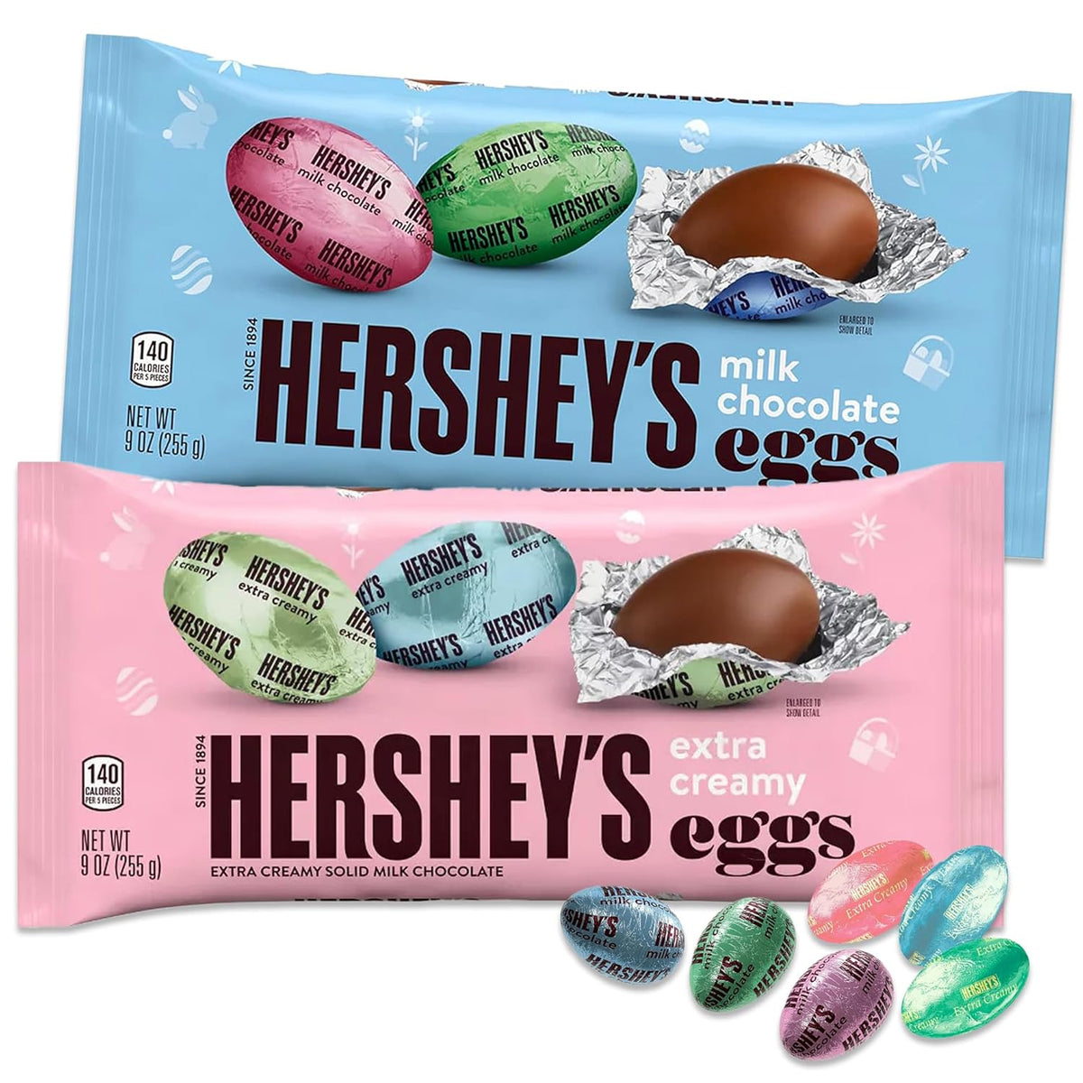 Milk Chocolate and Creamy Chocolate 2 Pack Easter Eggs E59553