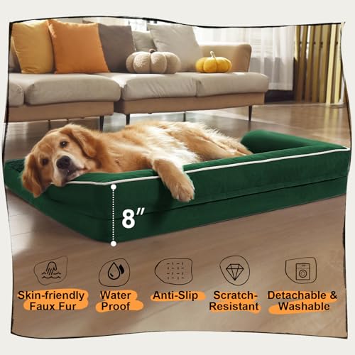 Large Dark Grey Orthopedic Dog Bed with Removable Cover F531354