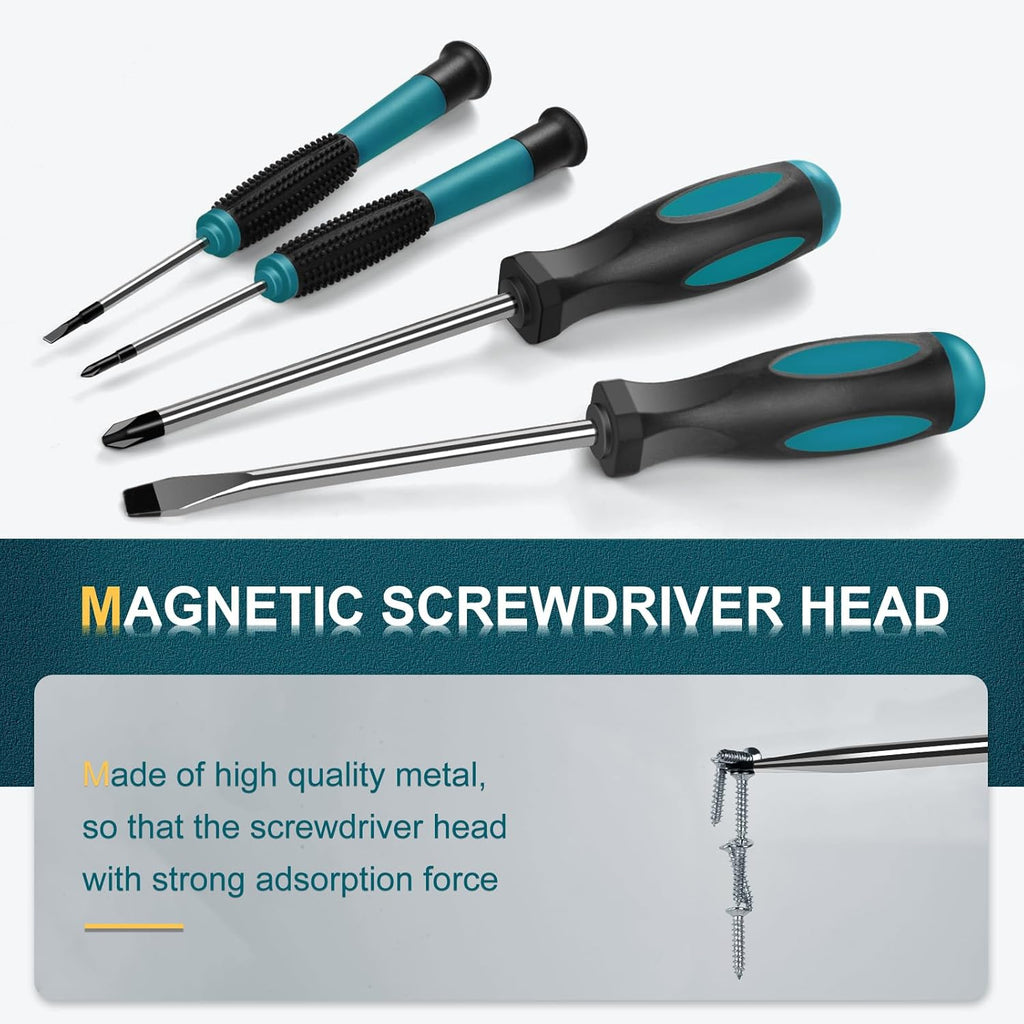 287PCs Hand Tool Set with Hammer, Pliers, Ratchet Wrench, Socket, Tool Box Case S421606
