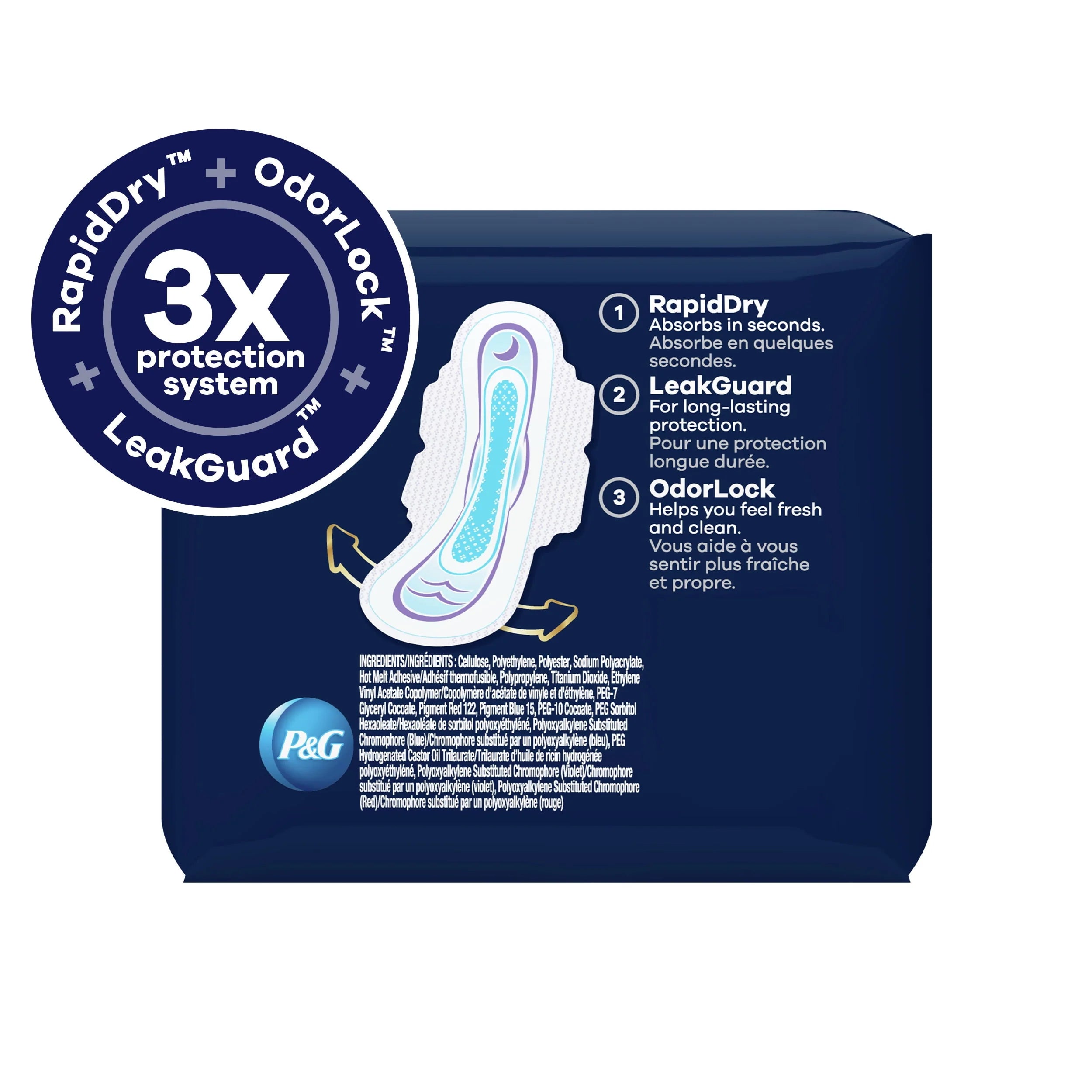 Ultra Thin Overnight Pads with Wings, Size 4, 36 Count M1704