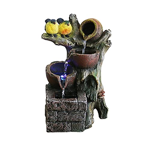 Desktop Fountain with Bird Resin O982168