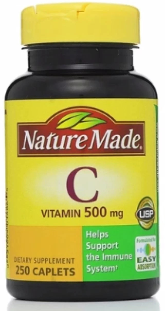 Vitamin C 500 mg Caplets 250 ea T658