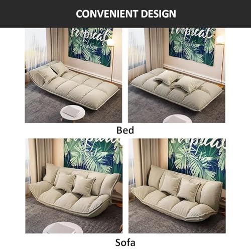 Cotton Linen Twin Size Folding Sofa Bed L147