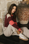 Ribbed Top in Burgundy Y659194