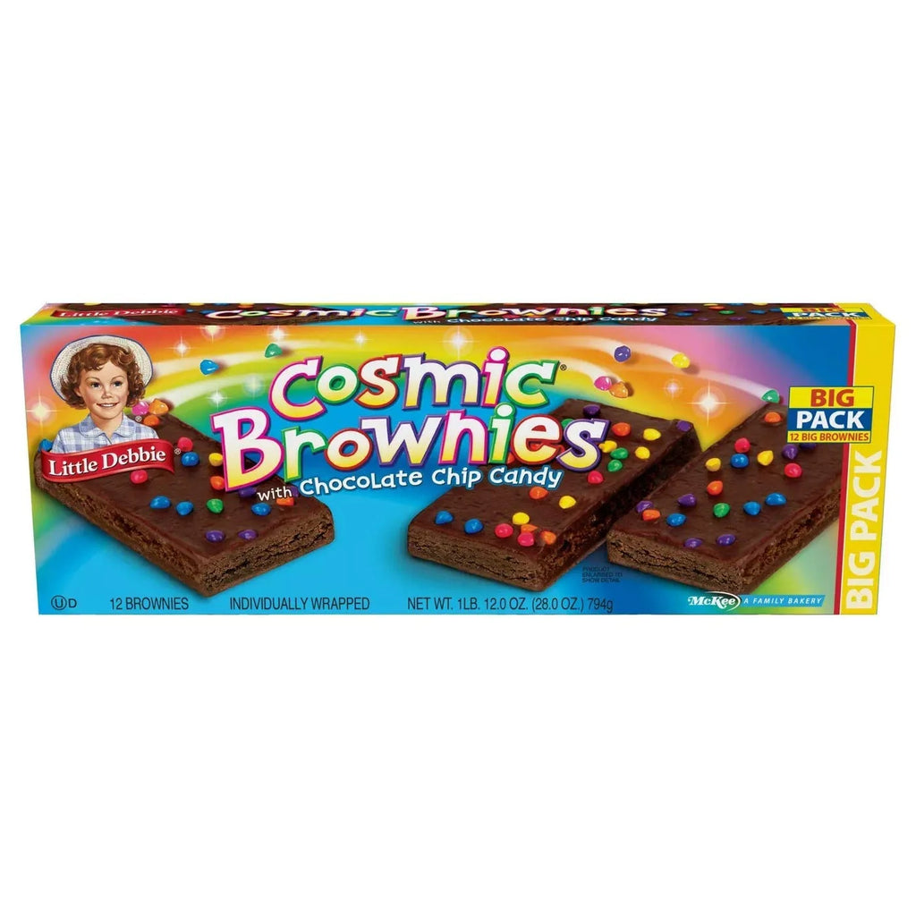 4 Big Pack Boxes Individually Wrapped Brownies with Chocolate Chip Candy H570