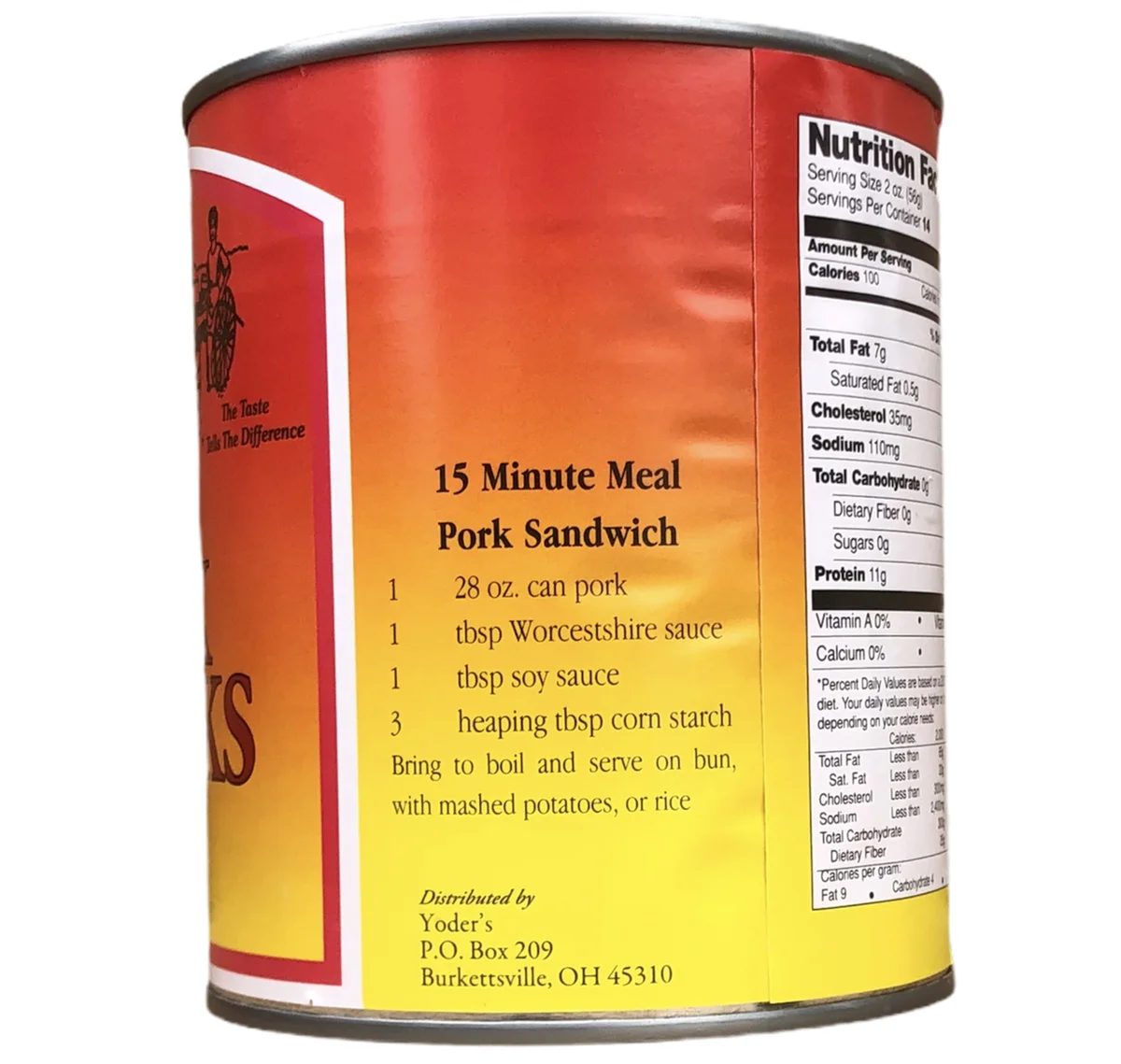 Canned Pork Chunks Meat, 28 oz, 12 Cans P379543
