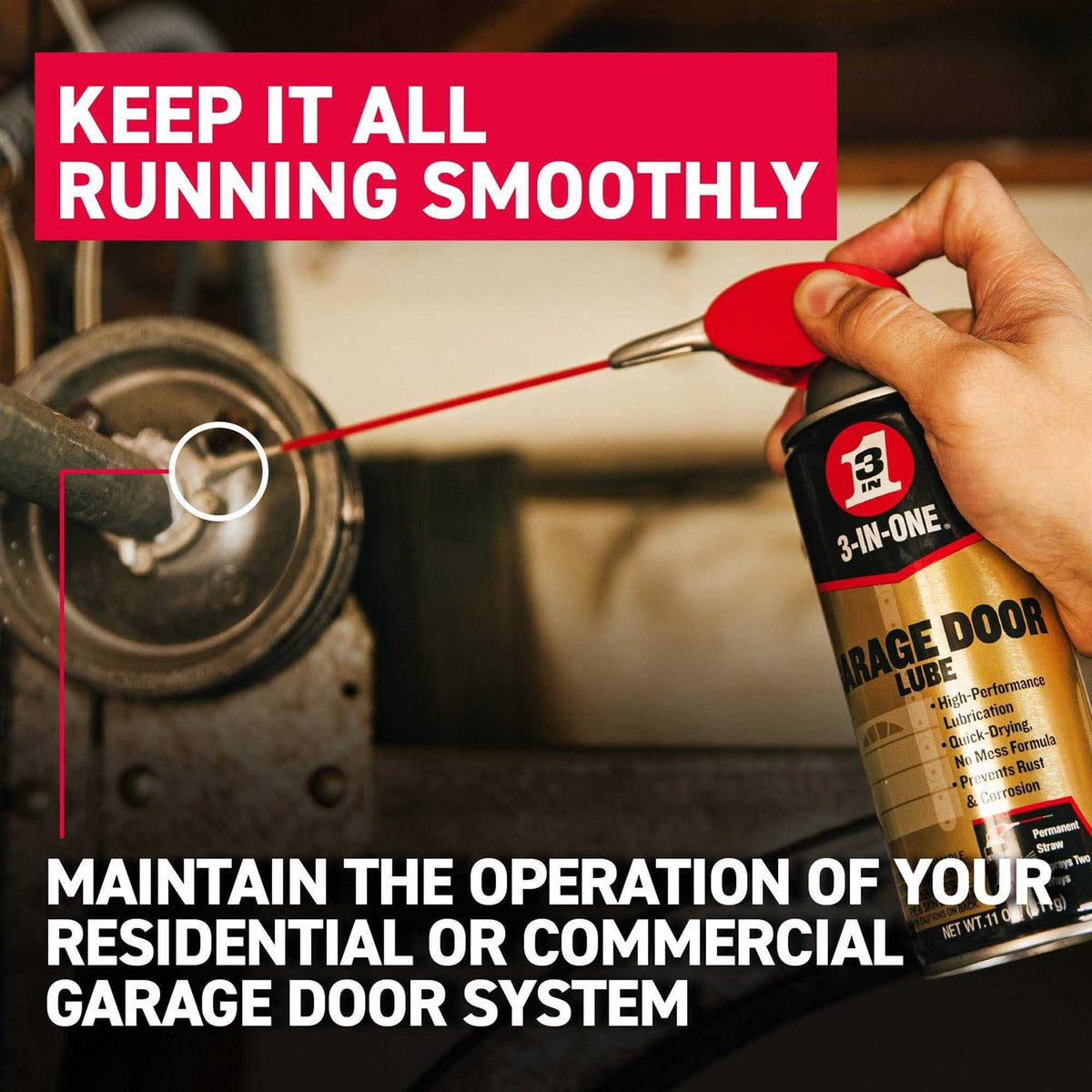 3-In-One Garage Door Lubricant K7412