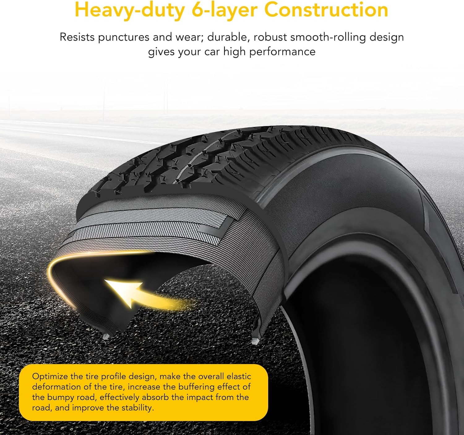 4.80-8 Trailer Tires with 8'' Rims, 4 Lug on 4'', Load Range C, 6PR A1589