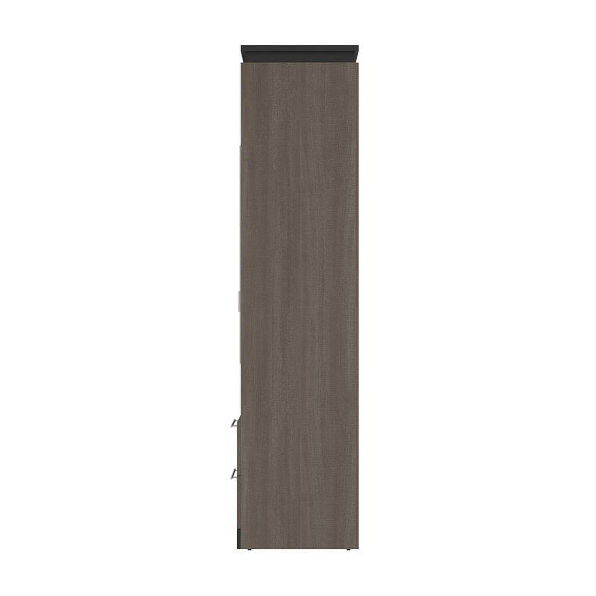 98" Full Murphy Bed and 2 Bookcases with Drawers in Bark Gray U115673