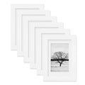 White 8x10 Picture Frames Set of 6 Solid Wood Plexiglass D630