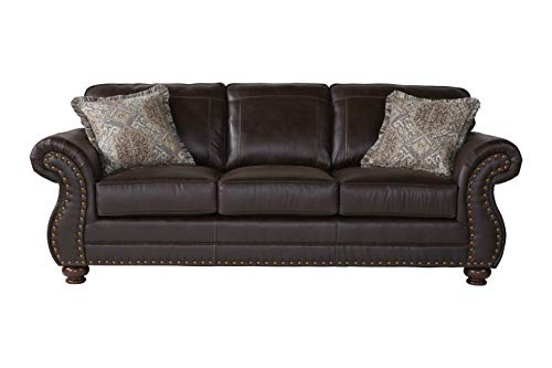 Brownie Faux Leather Sofa & Loveseat Set D5845