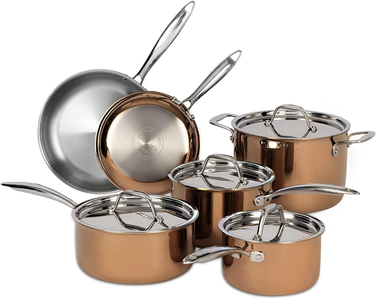 11pc Stainless Steel Cookware Set Z1005