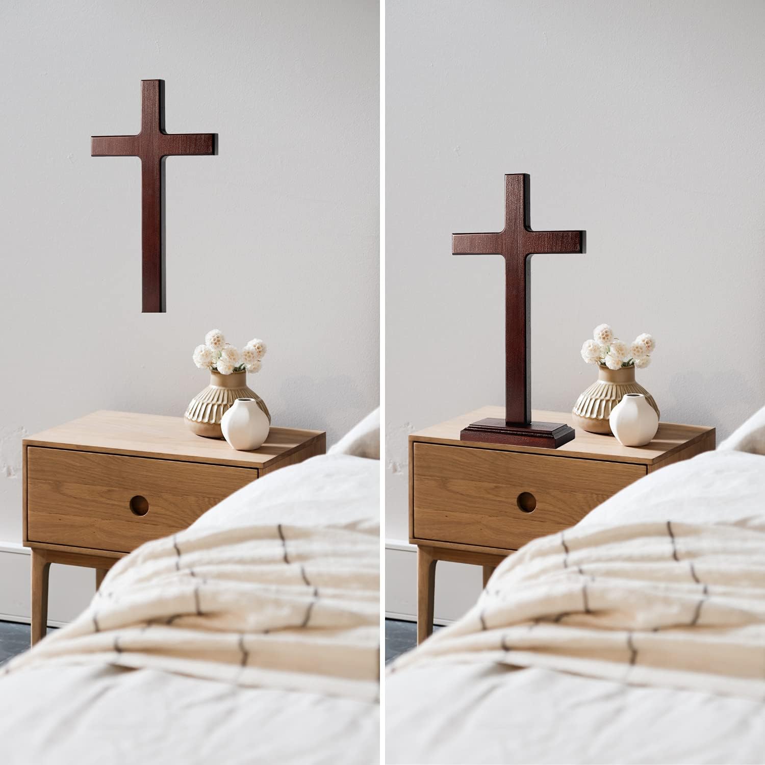 12.5 Inch Wooden Wall Cross J842780